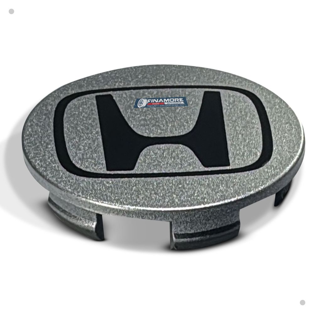 Kit 4 Calotinhas Honda Civic Prata com Emblema – Acabamento Original e Encaixe Perfeito nas Rodas