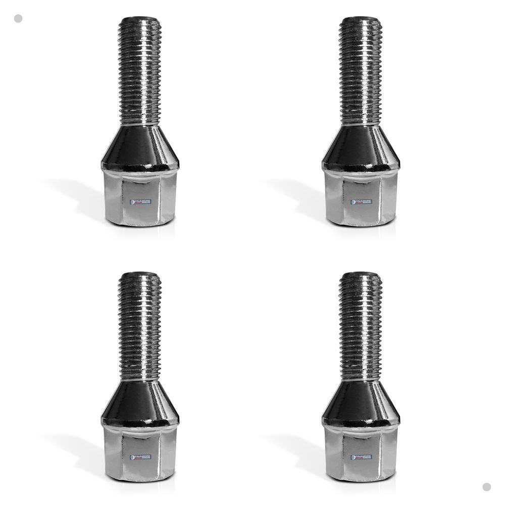 Kit 4 Parafusos Cromados Fiat Rosca Longa – Ideal para Rodas de Liga Leve + Espaçadores
