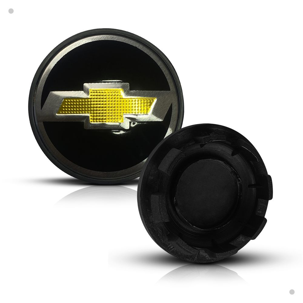 Kit 4 Calotinhas GM Vectra Elite Preto Com Dourado – Encaixe Original, Alta Durabilidade e Visual Sofisticado