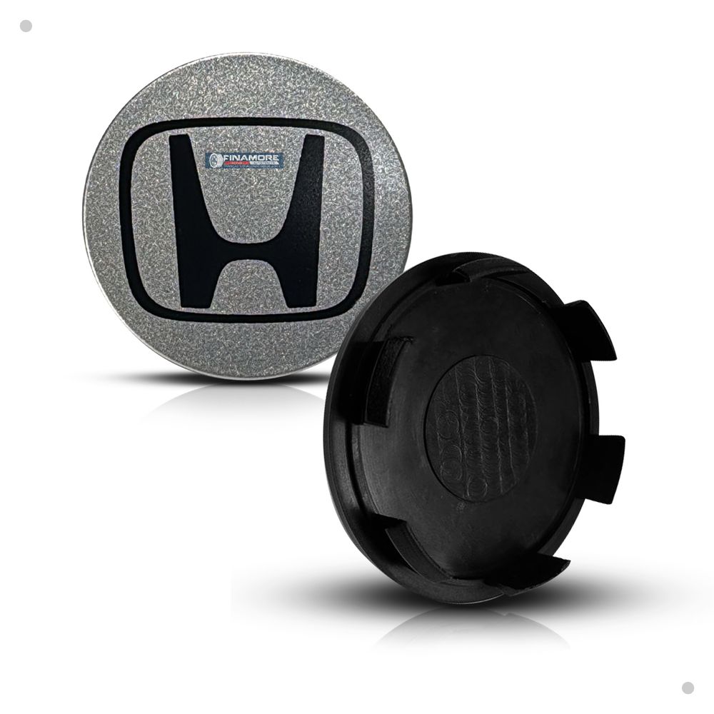 Kit 4 Calotinhas Honda Civic Prata com Emblema – Acabamento Original e Encaixe Perfeito nas Rodas
