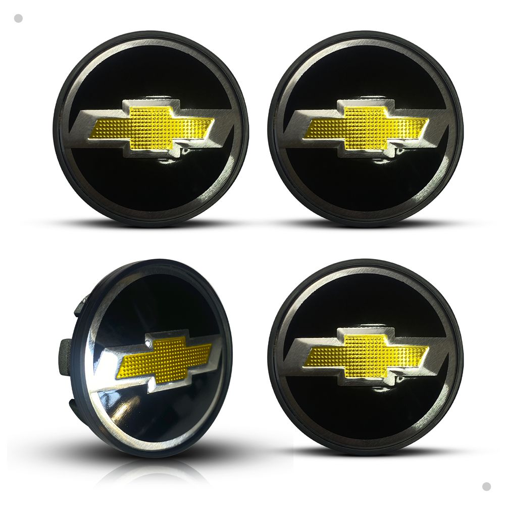 Kit 4 Calotinhas GM Vectra Elite Preto Com Dourado – Encaixe Original, Alta Durabilidade e Visual Sofisticado