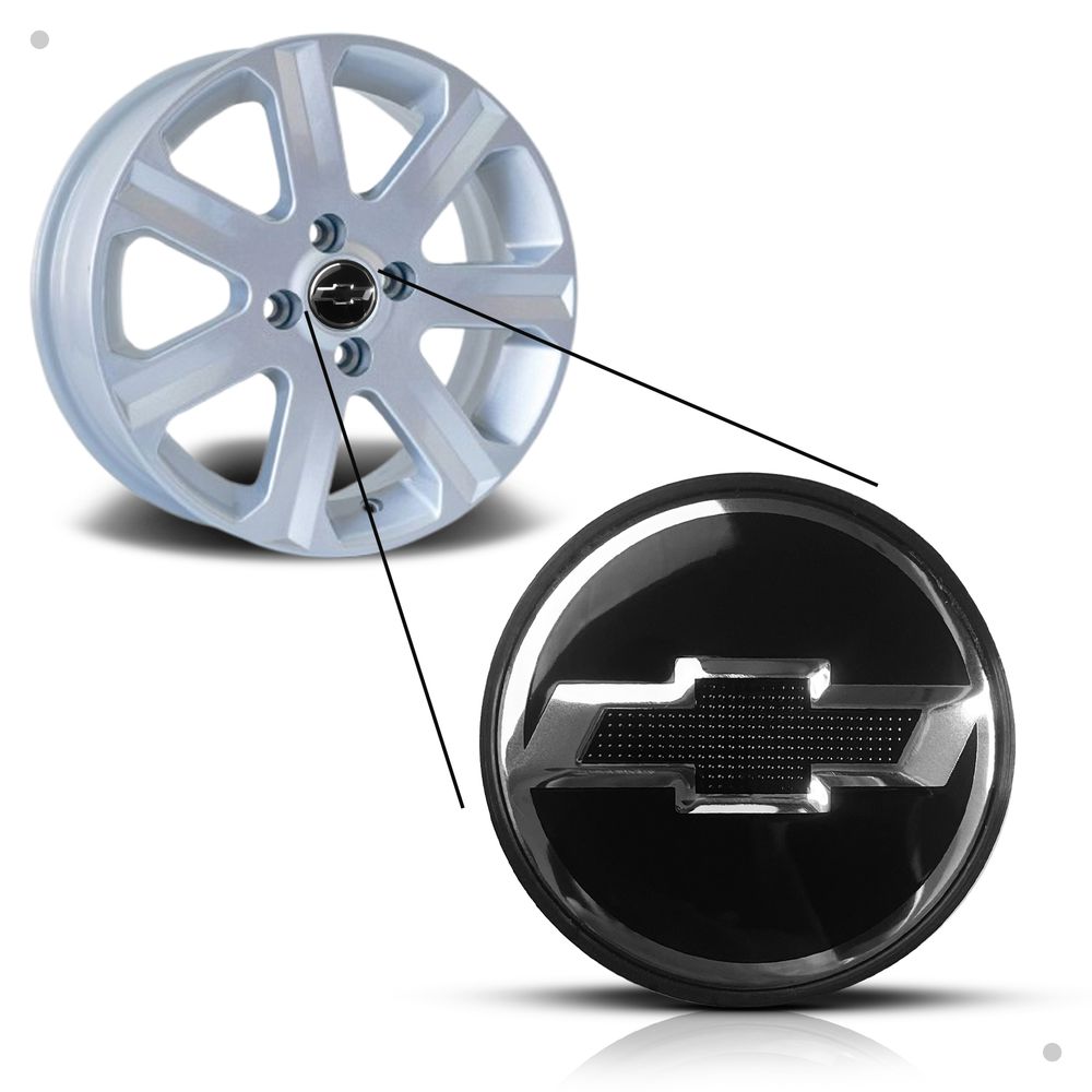 Kit 4 Calotinhas GM Vectra Elite Preto Camaro – Acabamento Esportivo com Encaixe Original