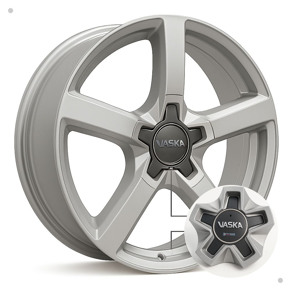Kit 4 Calotas Vaska VK280 Prata com Emblema Cromado – Encaixe Seguro e Estilo Premium