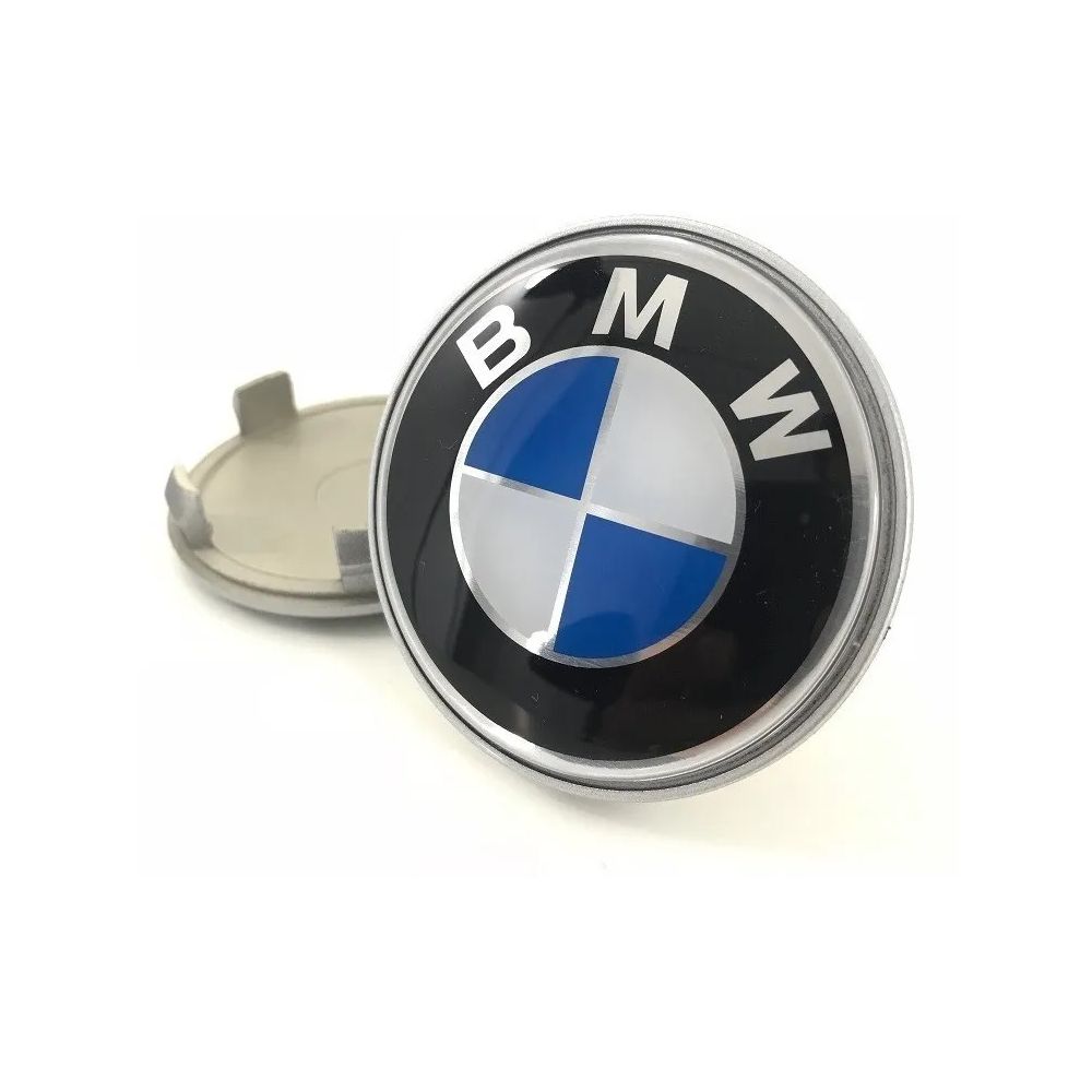 Kit 4 Calotinhas Miolo de Roda BMW com Emblema Azul – Encaixe Perfeito Para Rodas Originais