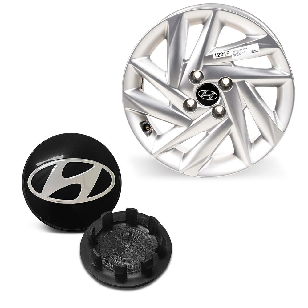 Kit 4 Calotinhas HB20 2020 a 2024 – Encaixe Perfeito nas Rodas Originais Hyundai