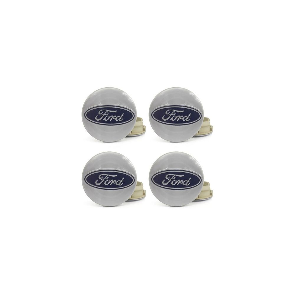 KIT 4 CALOTINHA FORD PRATA