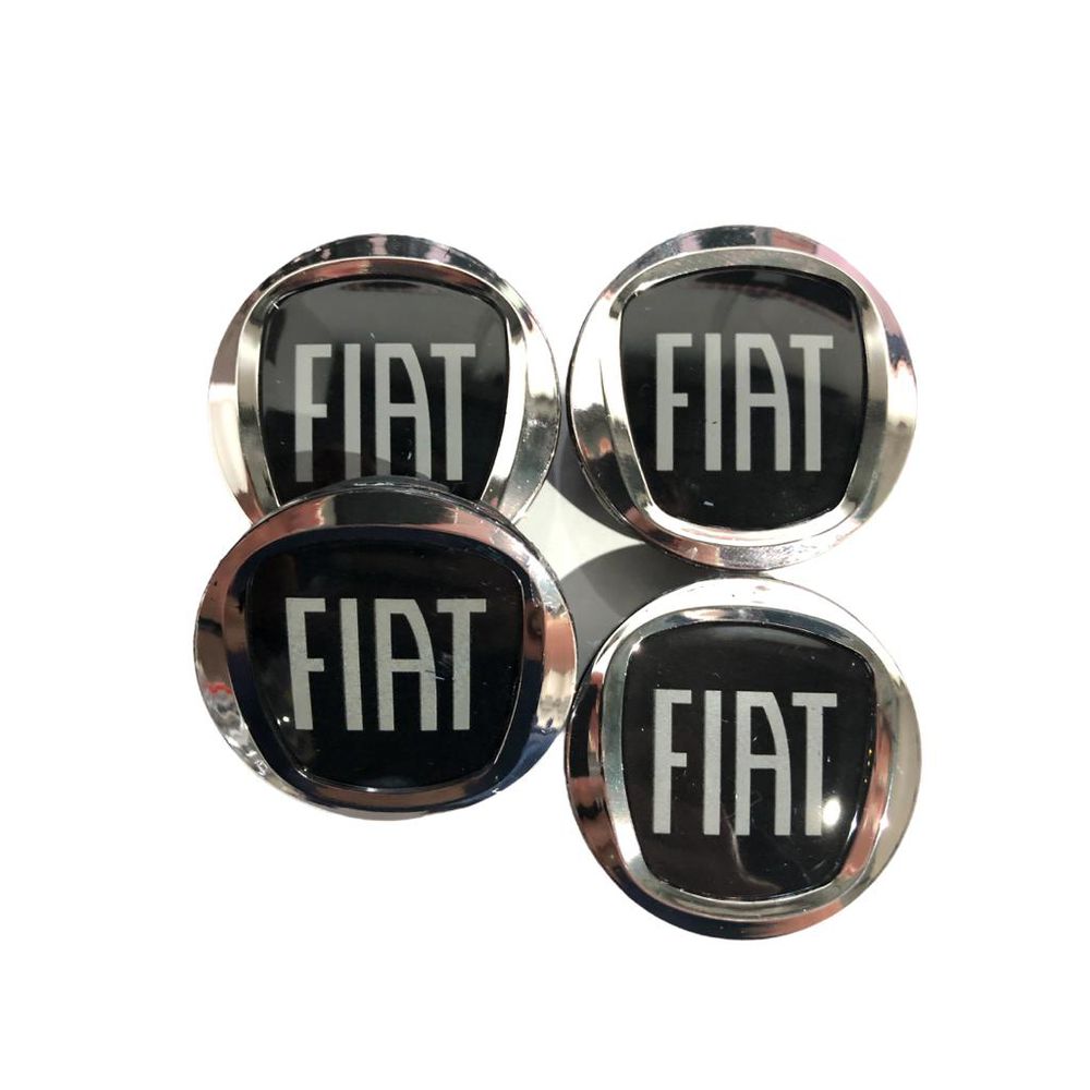 KIT 4 CALOTINHA FIAT ACRILICO BLACK MOTION
