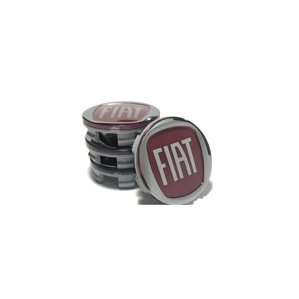 KIT 4 CALOTINHA FIAT TORO VERMELHO
