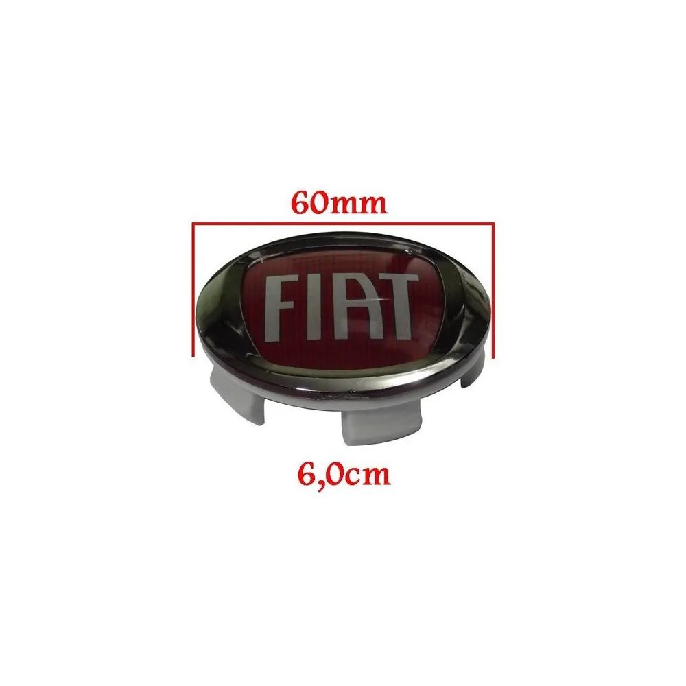 KIT 4 CALOTINHA FIAT TORO VERMELHO