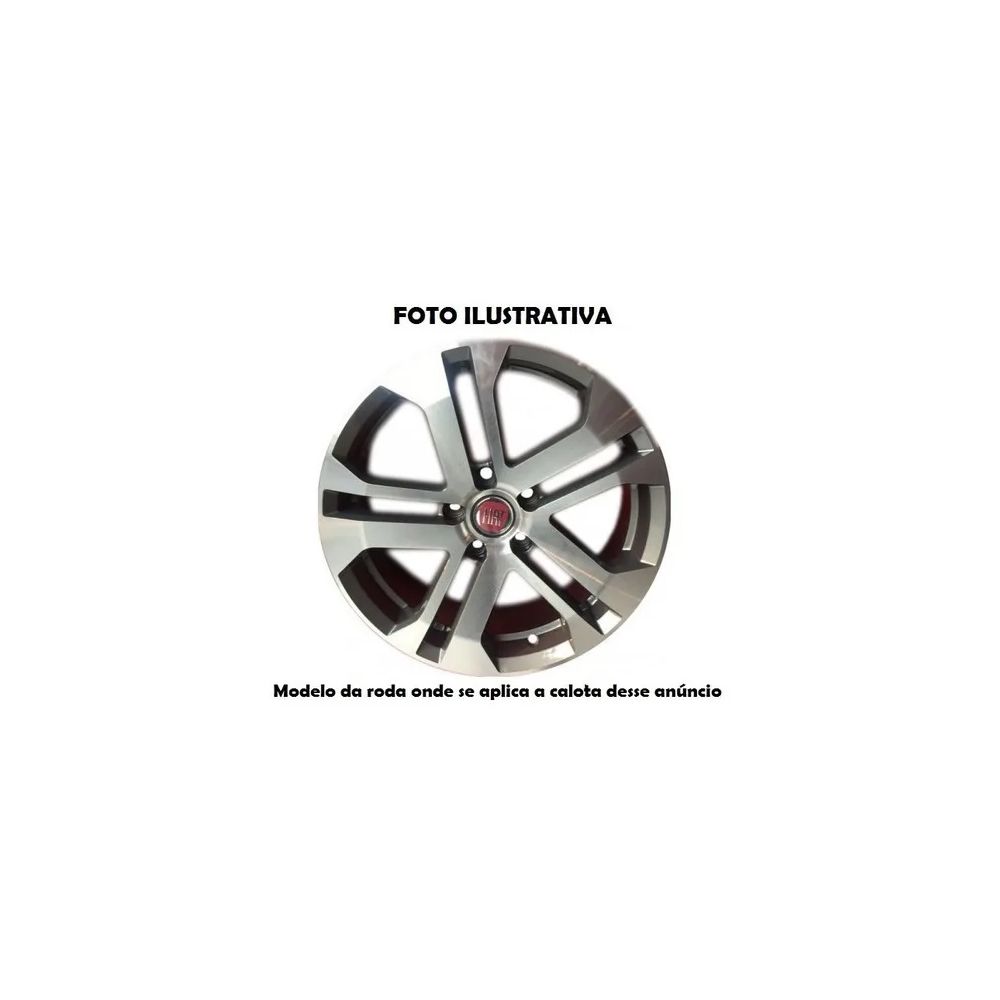 KIT 4 CALOTINHA FIAT TORO VERMELHO