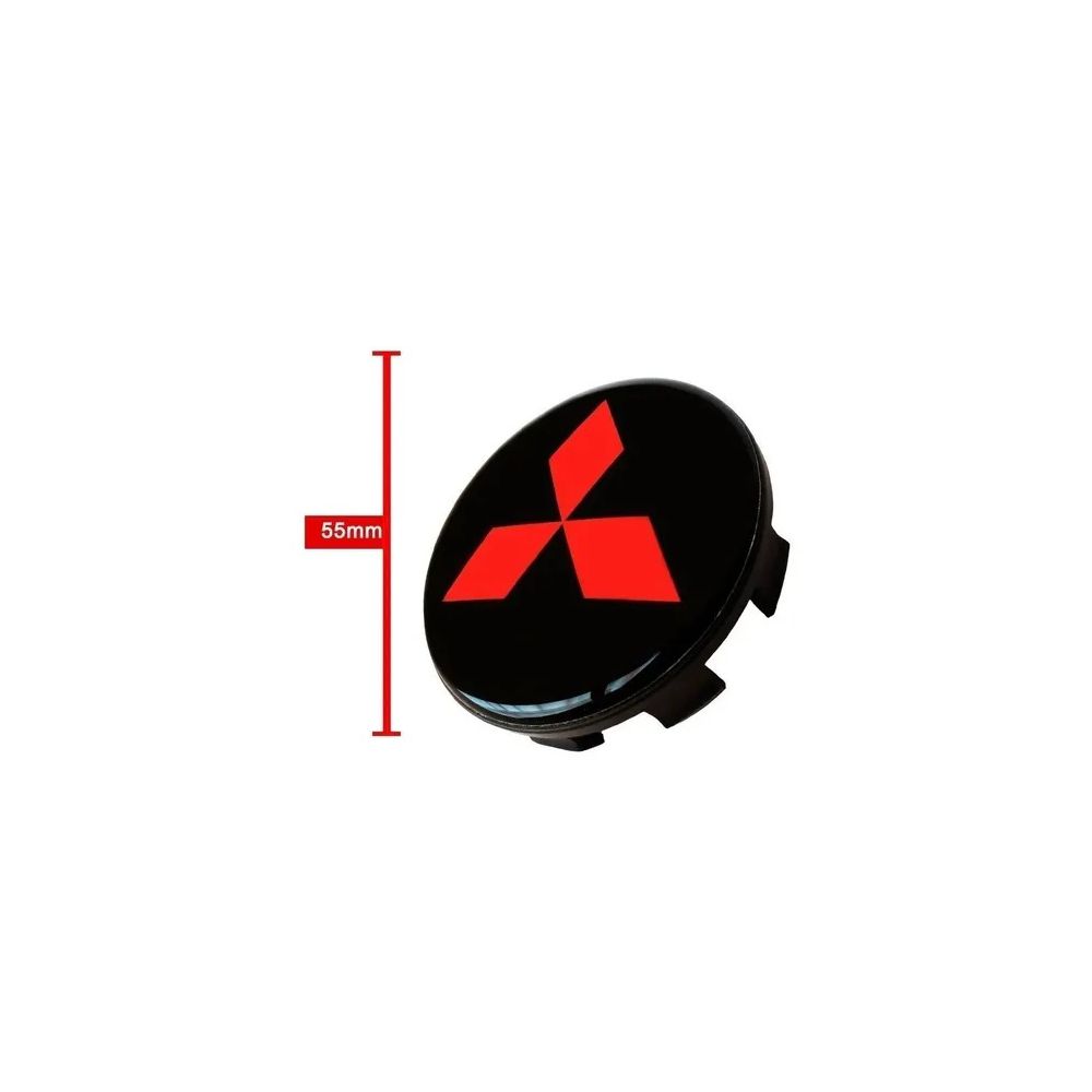 KIT 4 CALOTINHA MITSUBISHI TRITON PRETO C/ VERMELHO