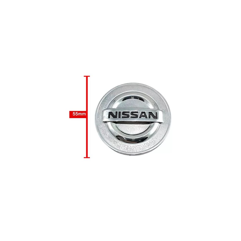 Kit 4 Calotinhas Centro de Roda Nissan – Visual Cromado + Acabamento Premium para Sentra, Tiida, Livina e March