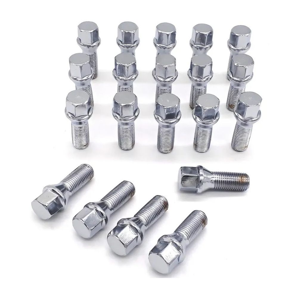 Kit 20 Parafusos Cromados VW Golf, Polo, T-Cross – Alta Fixação e Visual Premium