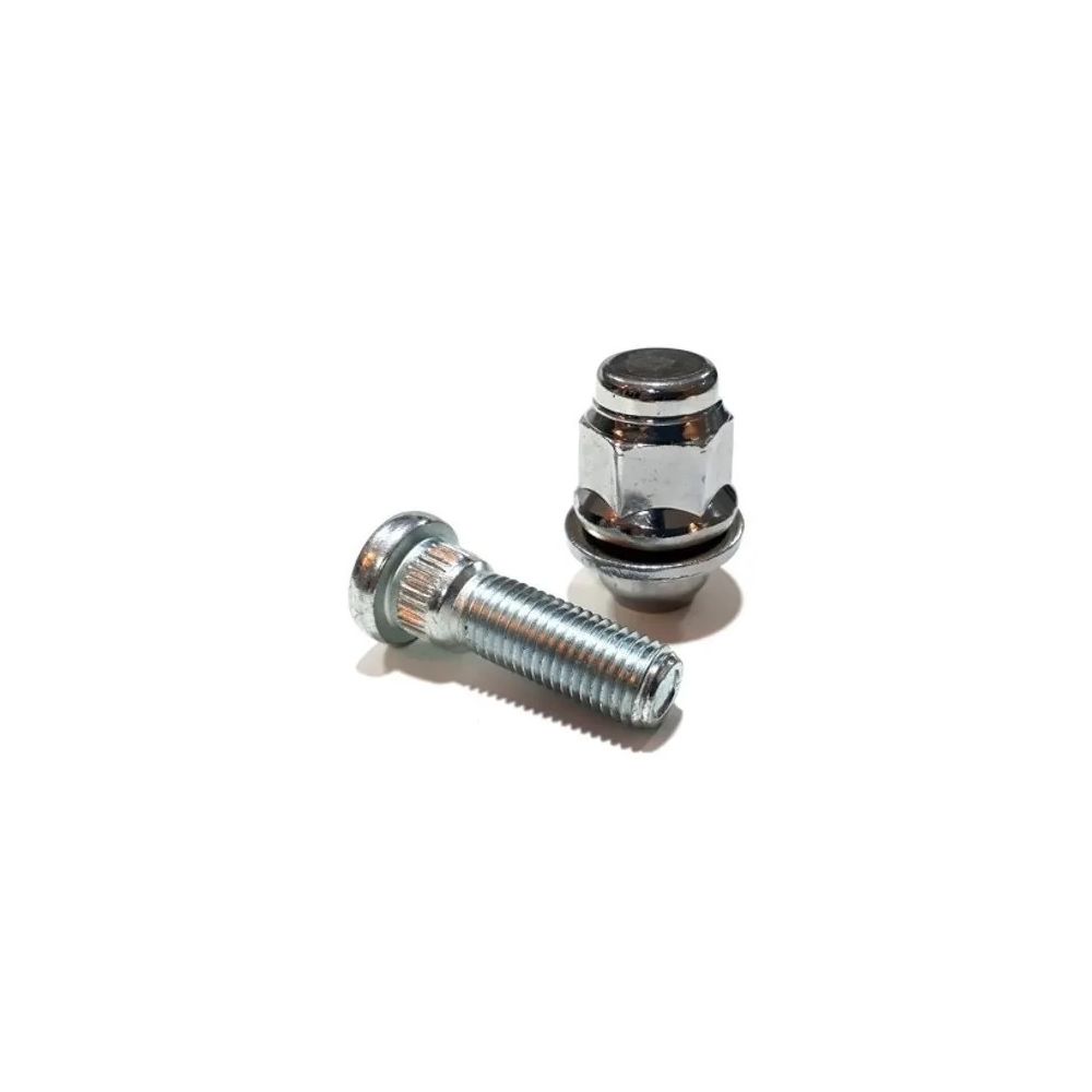 Kit 5 Prisioneiros + 5 Porcas Corolla com Arruela – Fixação Segura e Visual Cromado Premium