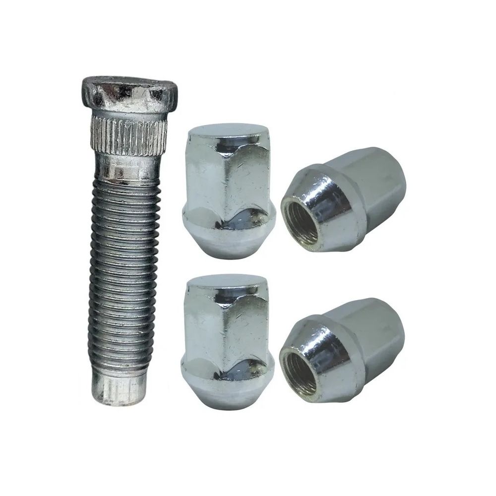 Kit 5 Prisioneiros + 5 Porcas Cromadas GM – Solução Completa para Fixação Segura nas Rodas