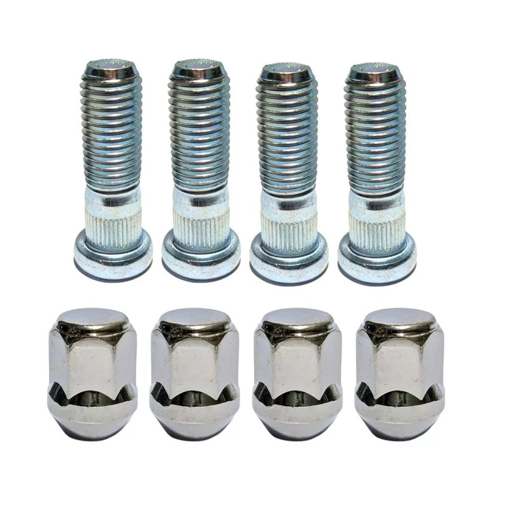Kit 5 Prisioneiros + 5 Porcas Cromadas Honda Fit/Civic – Fixação Reforçada e Acabamento Premium