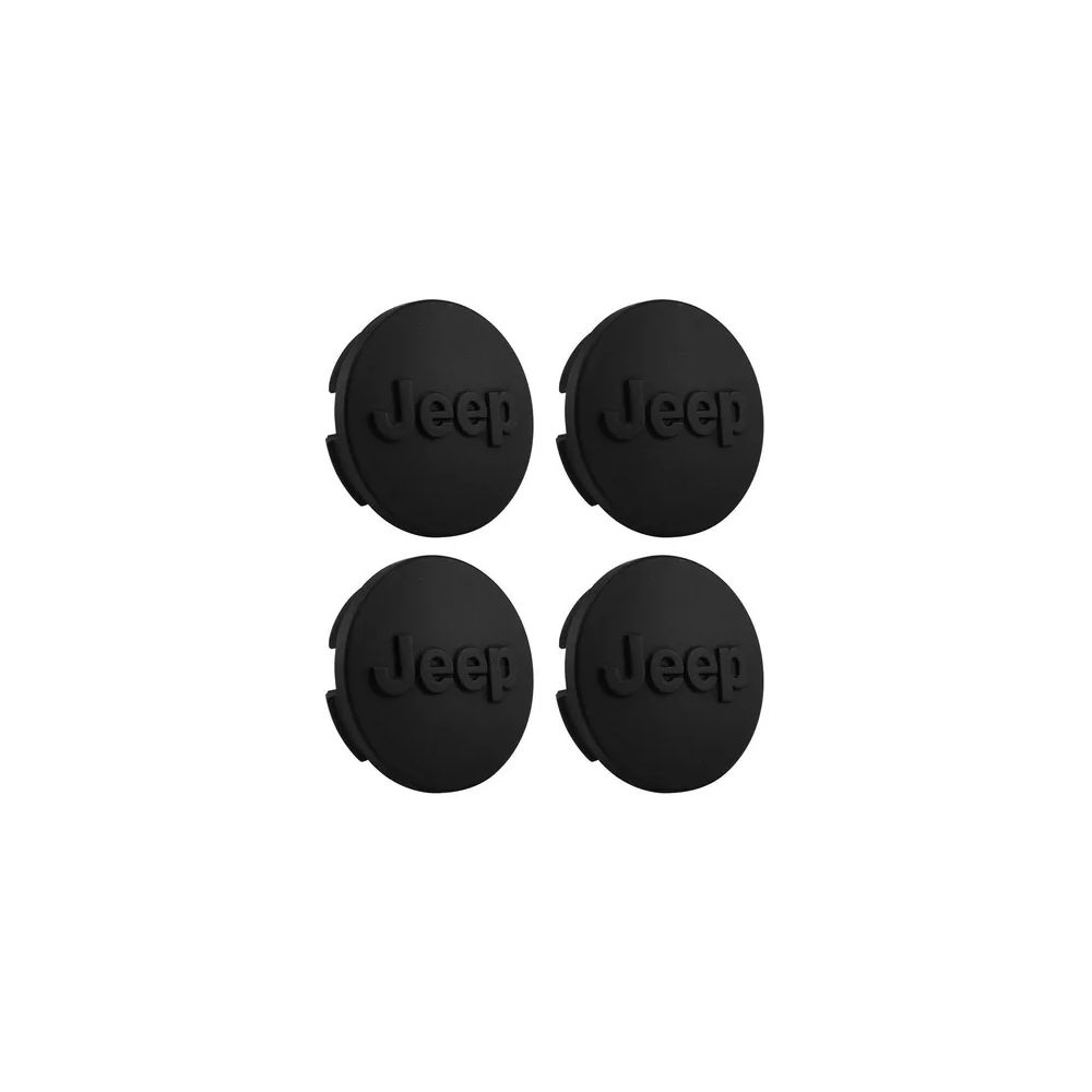 Kit 4 Calotinhas Jeep Preto Fosco – Visual Sofisticado para Renegade e Compass
