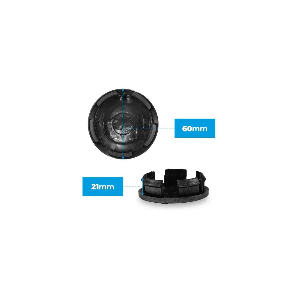 Kit 4 Calotinhas Jeep Preto Fosco – Visual Sofisticado para Renegade e Compass