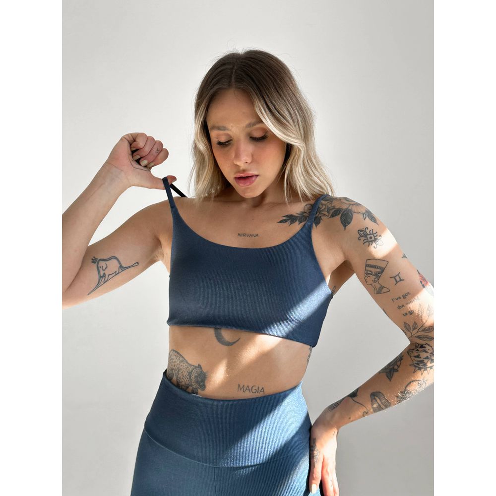 Top Luna - Azul Carbono