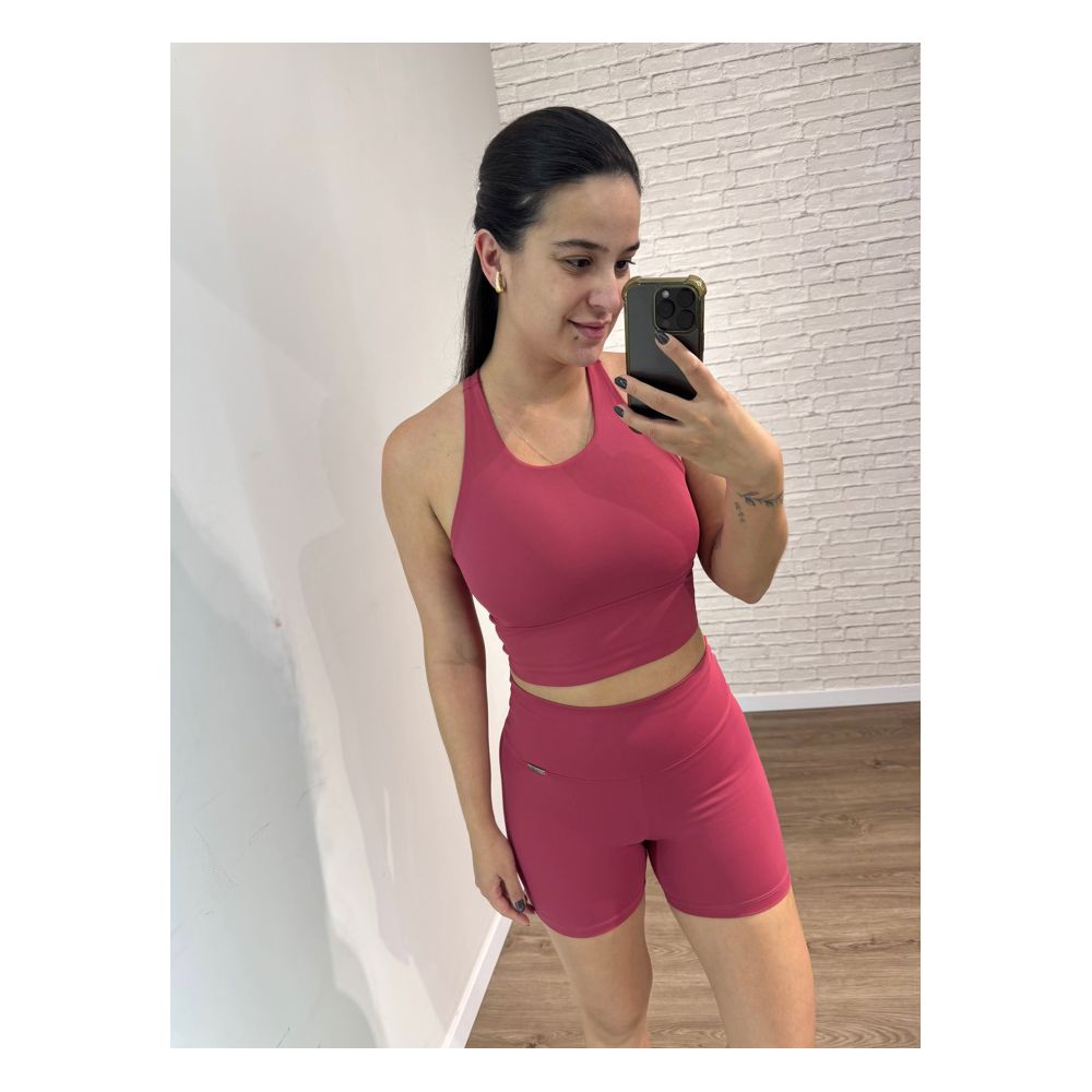 Top Cropped Basic - Cereja