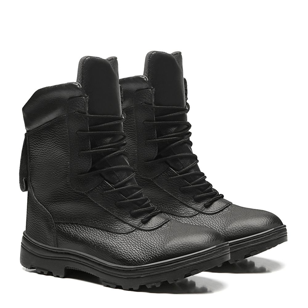 BOTA ENERGY PRETA AMARRAR COURO FLOR COURACA SOLA BORRACHA