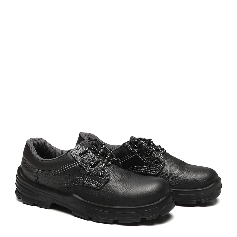 SAPATO PRETO AMARRAR COURO BICO ACO PU BIDENSIDADE
