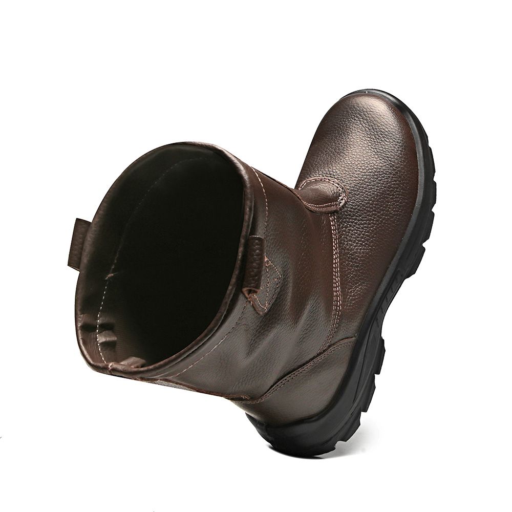 BOTA TUCSON MARROM F.TOTAL COURO BICO PLASTICO PU BIDENSIDADE