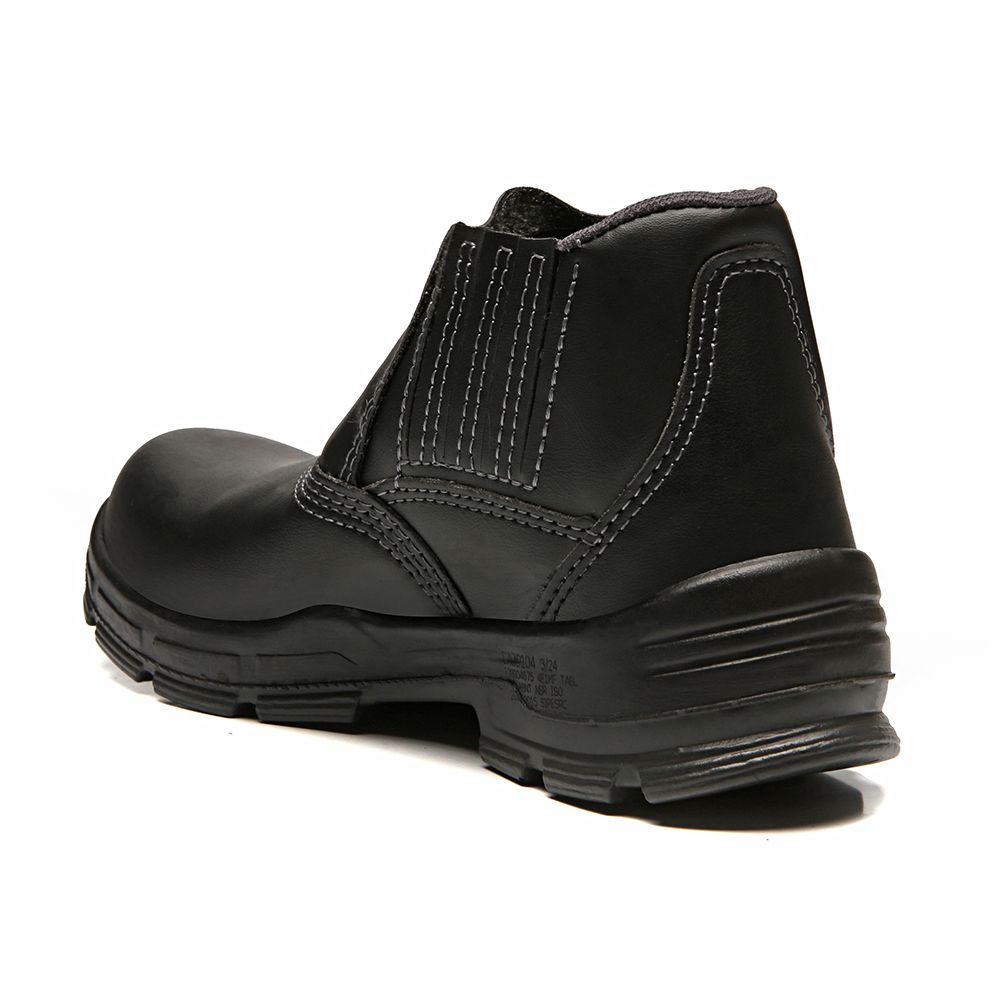 BOTINA PRETA ELASTICO MICROFIBRA BICO COMPOSITE PU