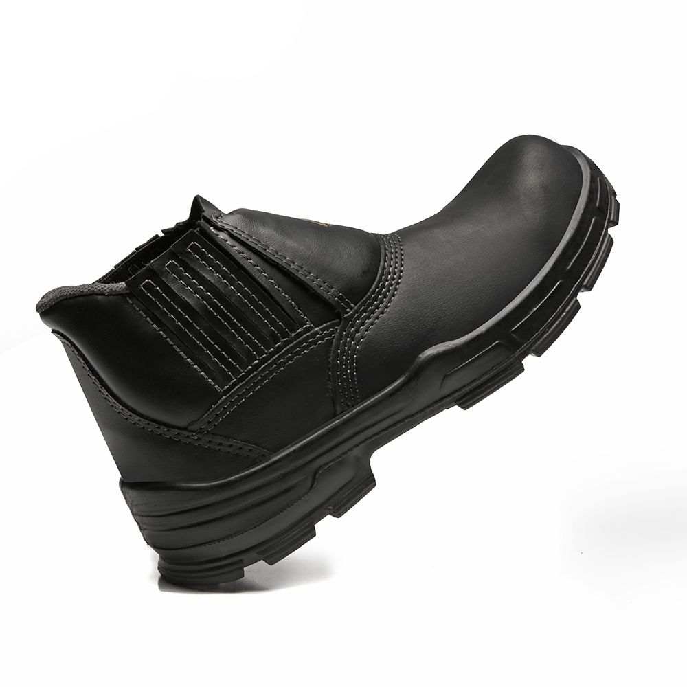 DONTPANIC TYPE-03 BUSINESS ＋1.5 SAPATO PRETO ELASTICO MICROFIBRA BICO COMPOSITE PU