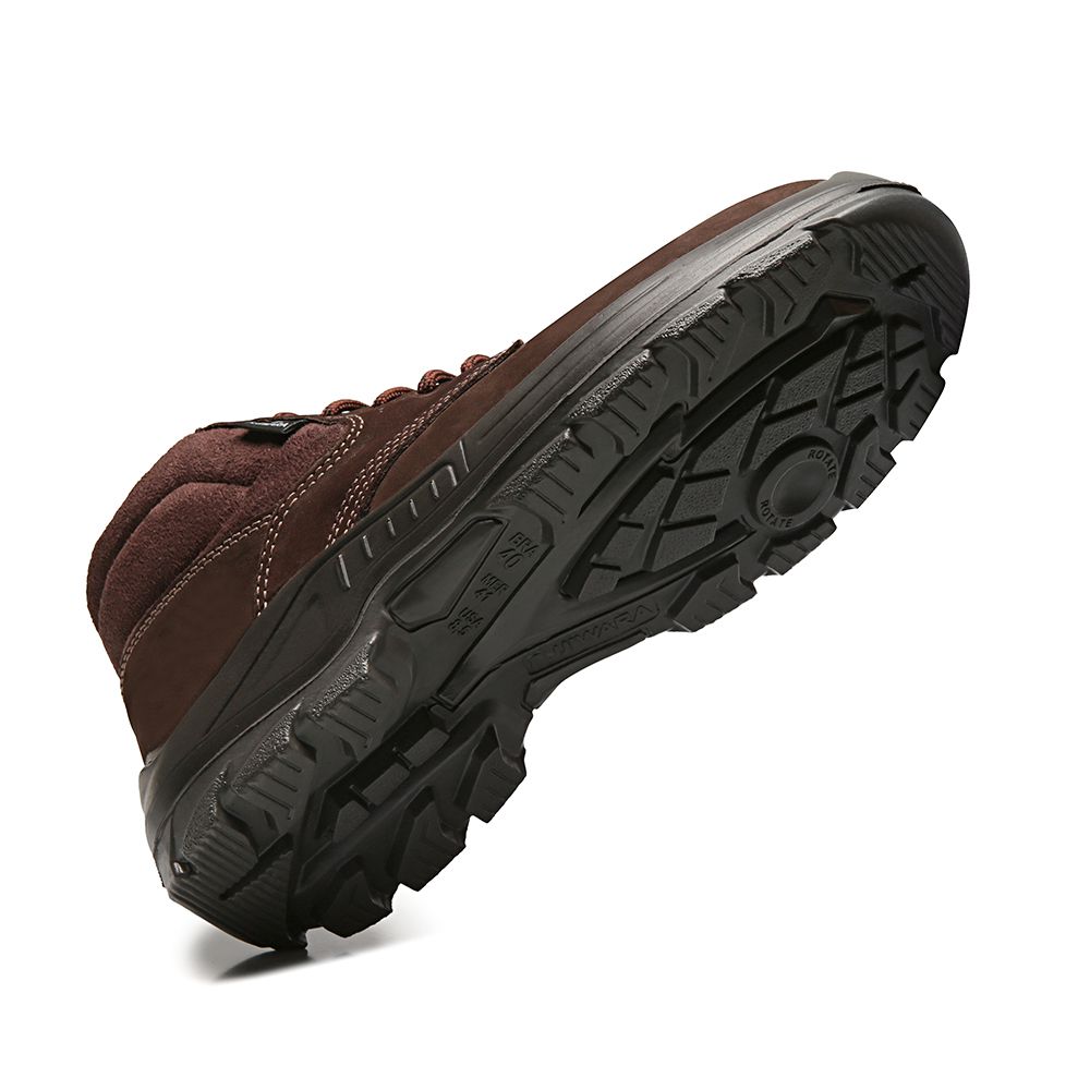 BOTINA MARROM CAFÉ AMARRAR NOBUCK BICO COMPOSITE PU BIDENSIDADE