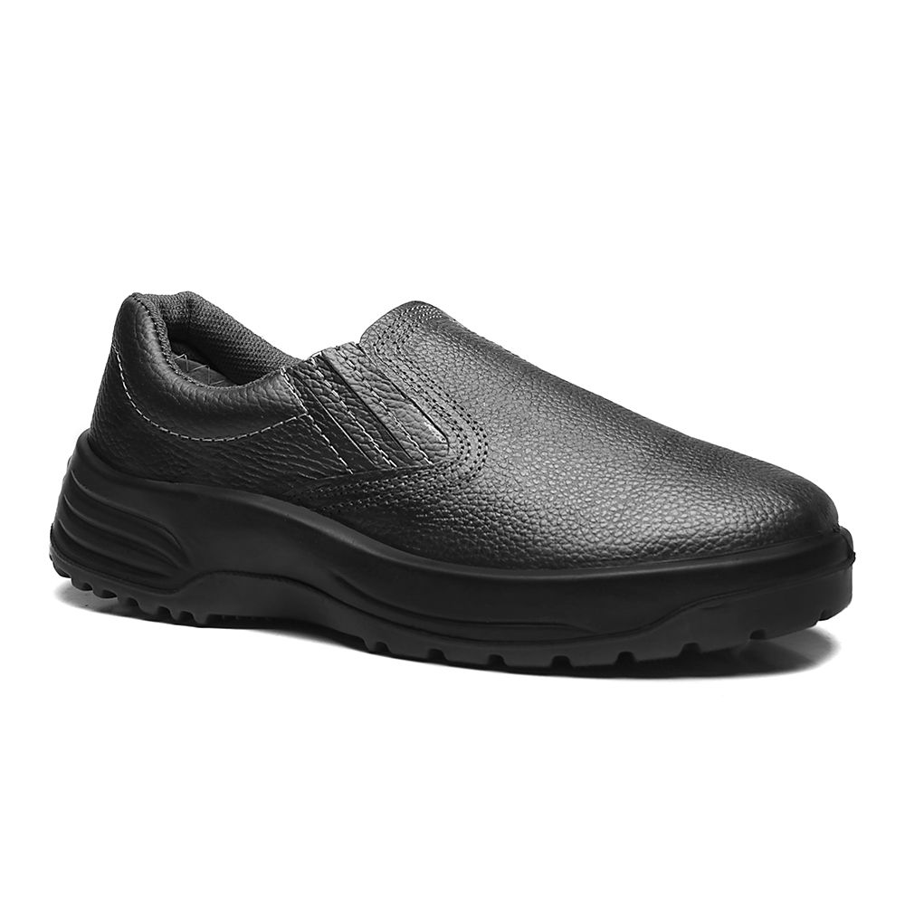 SAPATO PRETO ELASTICO COURO S. BICO PU BIDENSIDADE | FUJIWARA