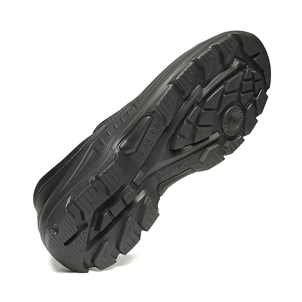 SAPATO PRETO ELASTICO MICROFIBRA BICO COMPOSITE PU