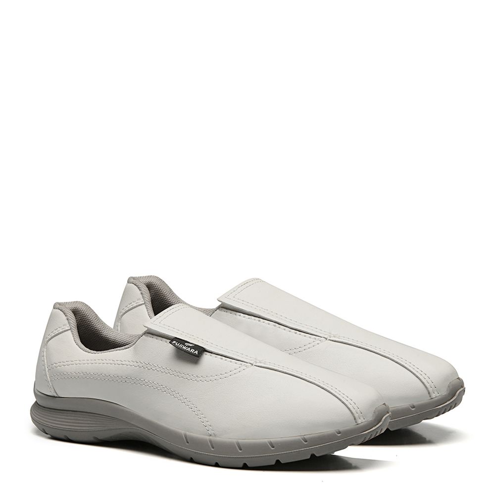 TENIS BRANCO ELASTICO MICROFIBRA COURACA PU BIDENSIDADE