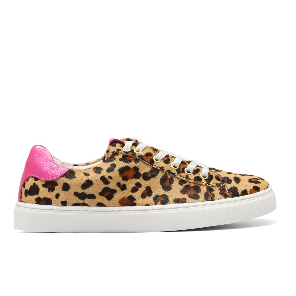 Tênis Casual Animal Print Rosa Outlet