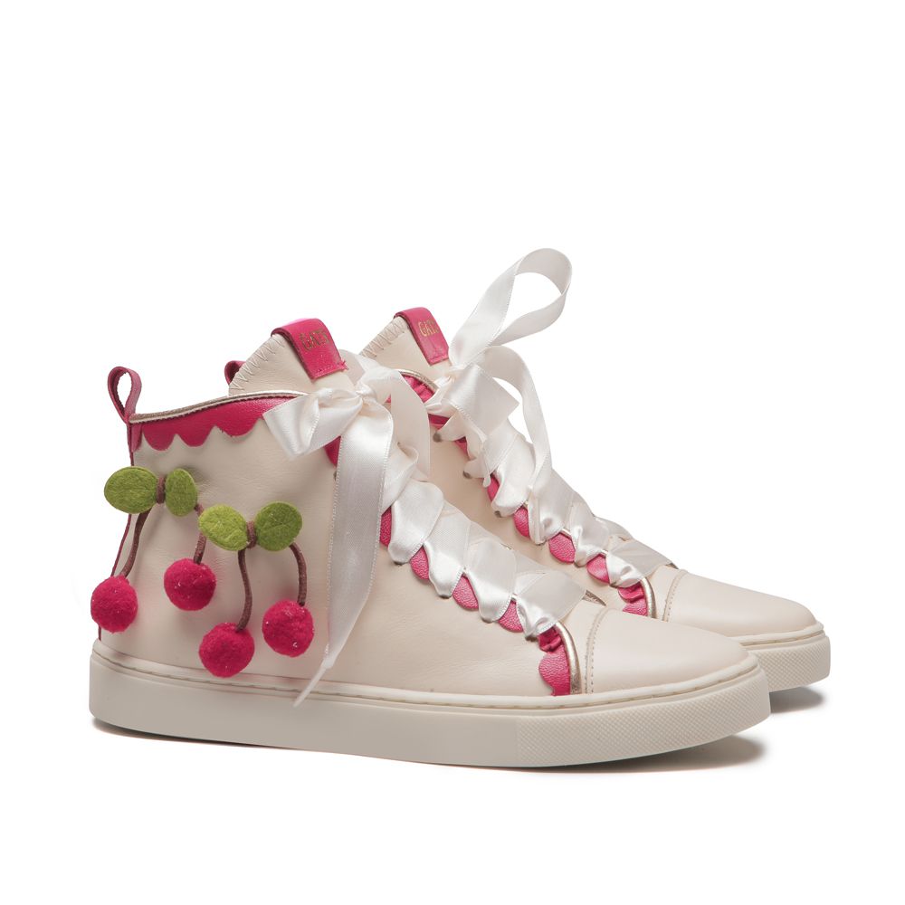 Tênis de Cereja Baby Ivory Infantil Gats