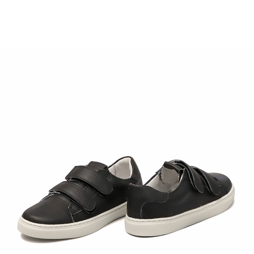 Tênis de Velcro Couro Preto outlet