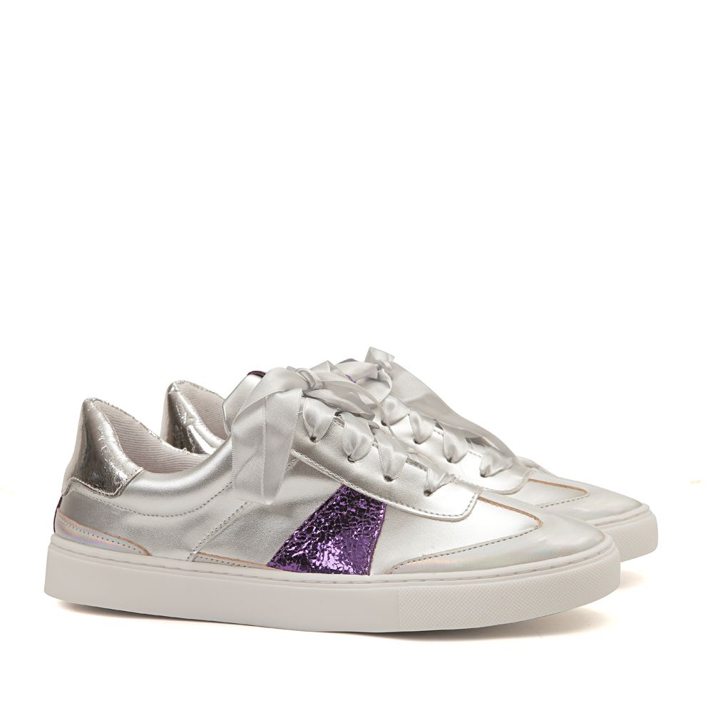 Tênis Cano Baixo Versátil Elegance Prata Infantil Gats