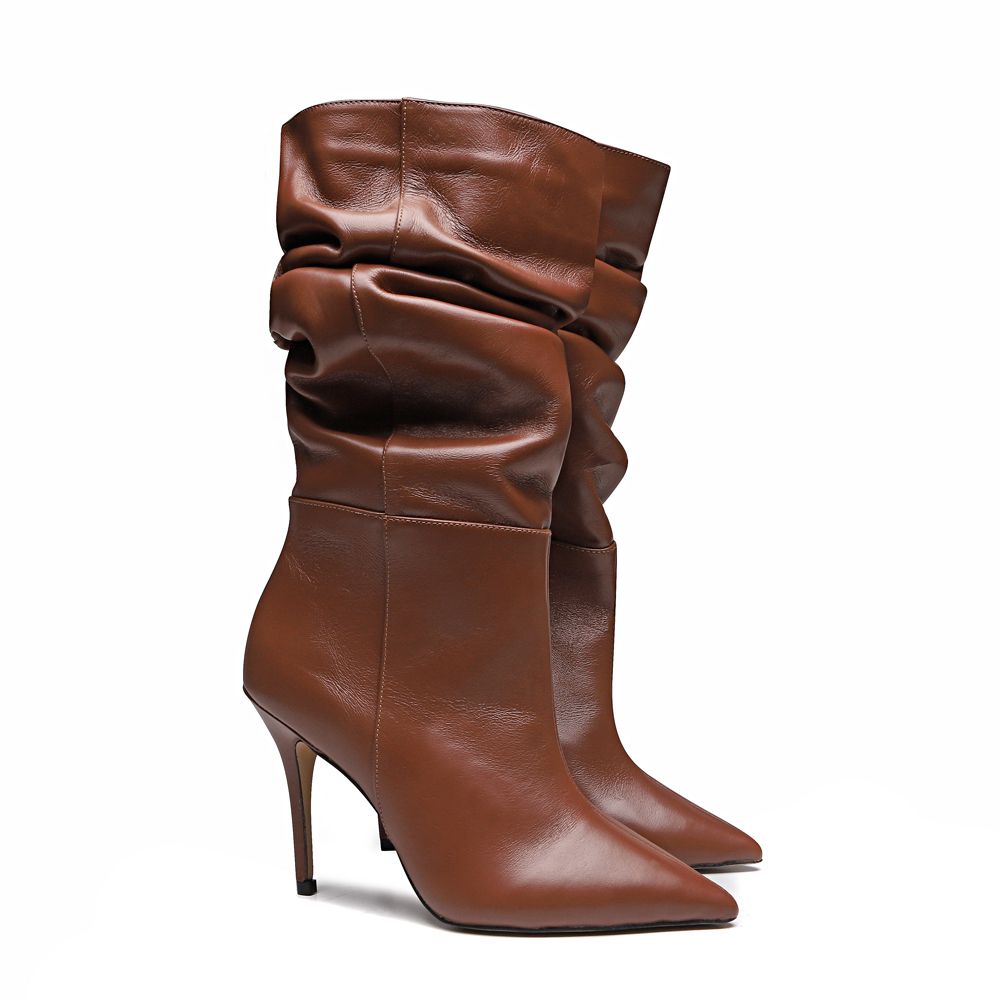 Bota Salto Alto Antonietta Veneto Chocolate Gats