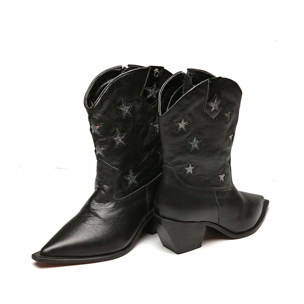 Bota Celine Western Baby Preto Feminino Gats