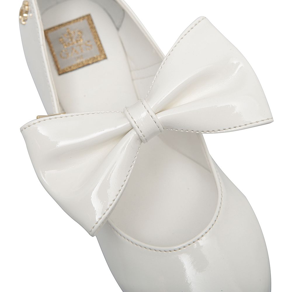 Sapato Boneca Laço Branco Infantil Gats 