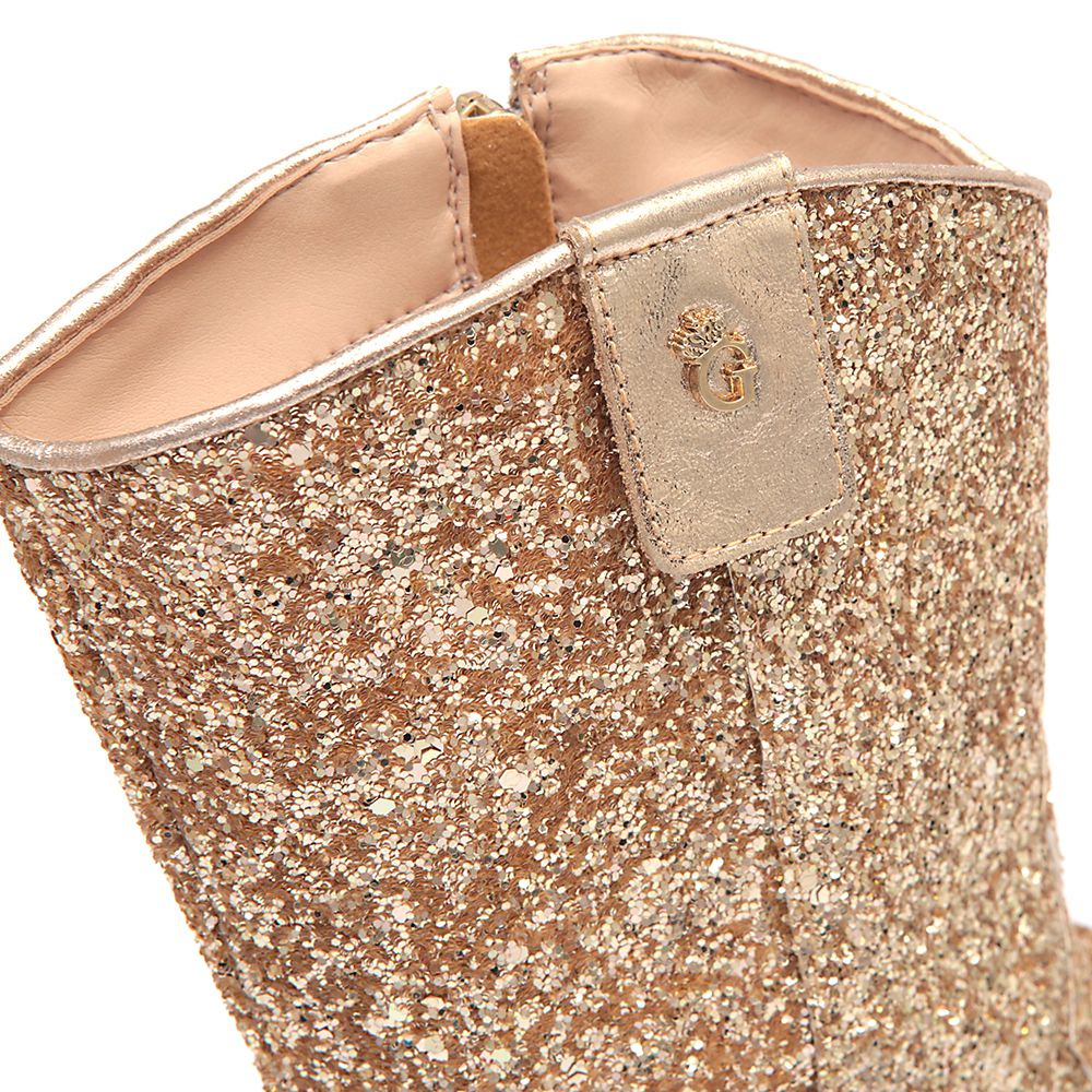 Bota de Glitter Dourada Infantil Gats