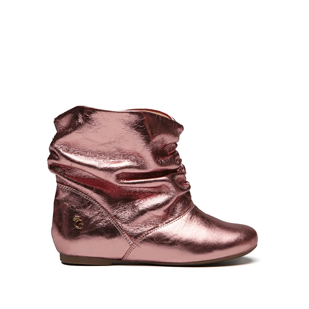 Bota Sanfonada Rosa Metalizado Infantil Gats