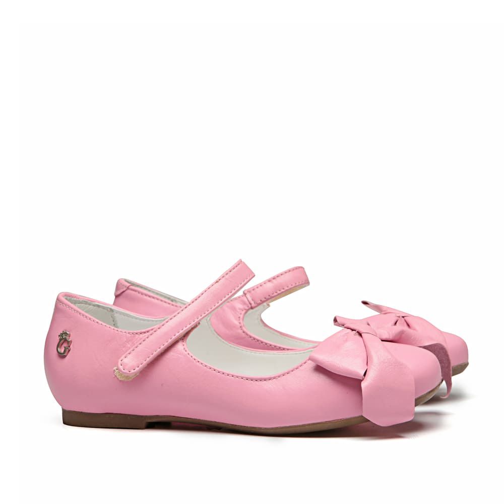 Sapatilha Rosa Velcro Infantil Gats