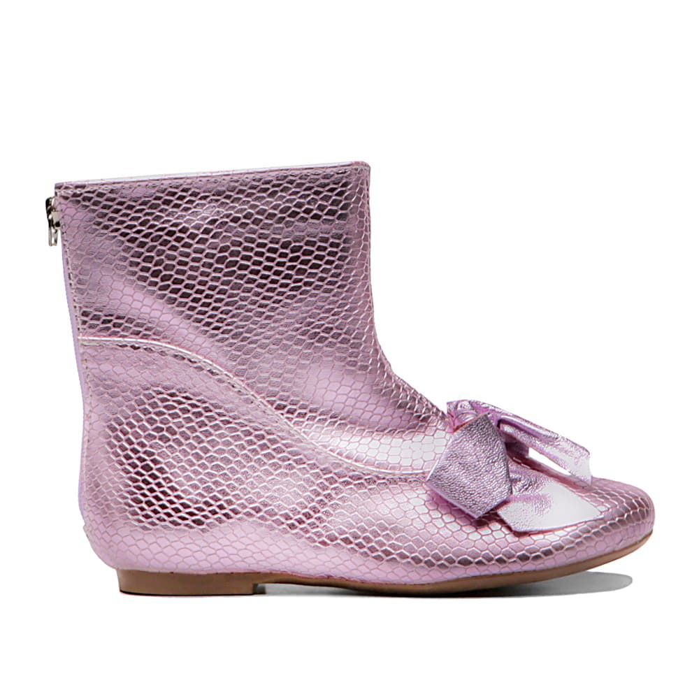 Bota Laço Frontal Salamanta Rosa Infantil