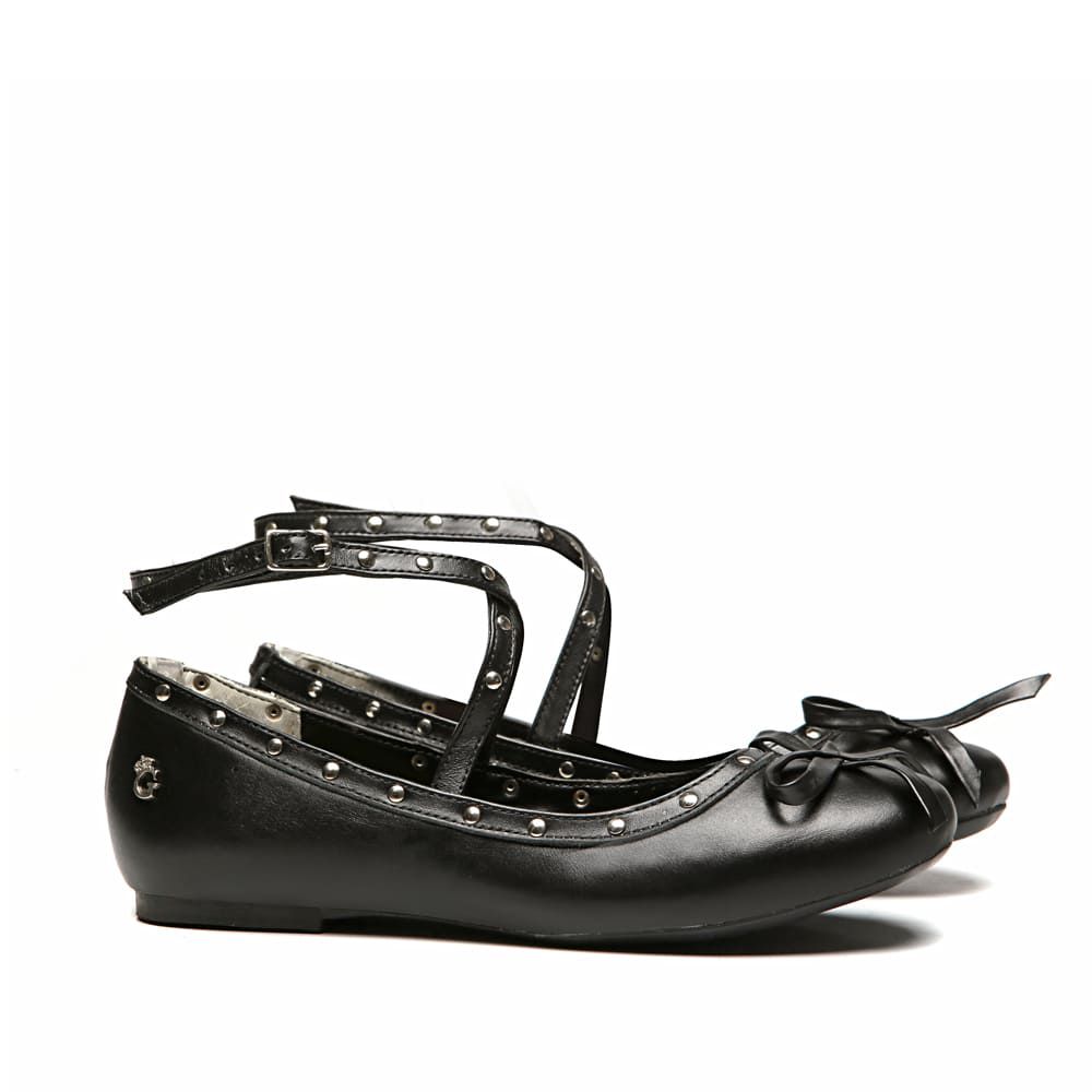 Sapatilha Tiras Metal Preto Infantil Gats