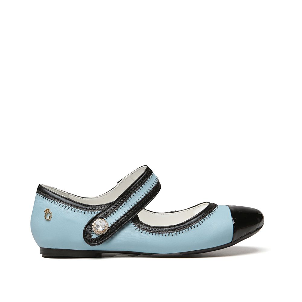 Sapatilha Azul Costura Infantil Gats
