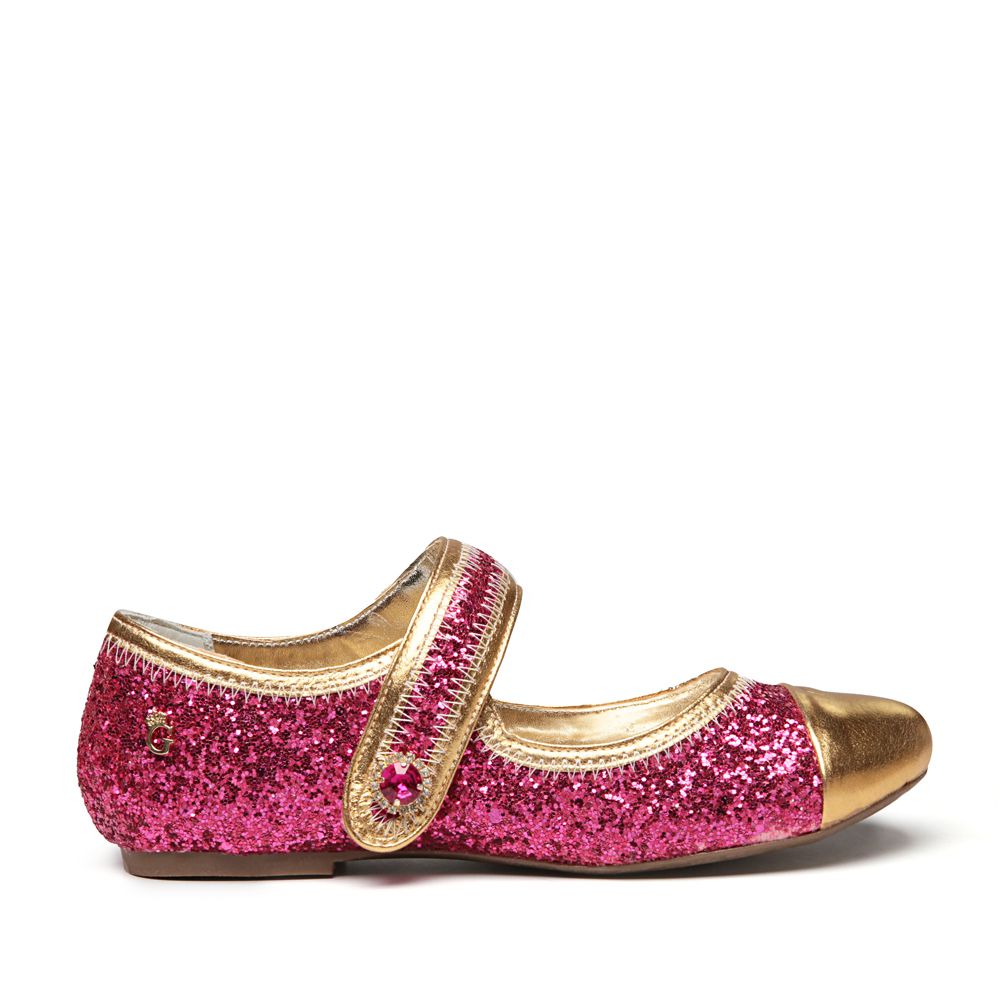 Sapatilha Glitter Rosa Costura Infantil Gats