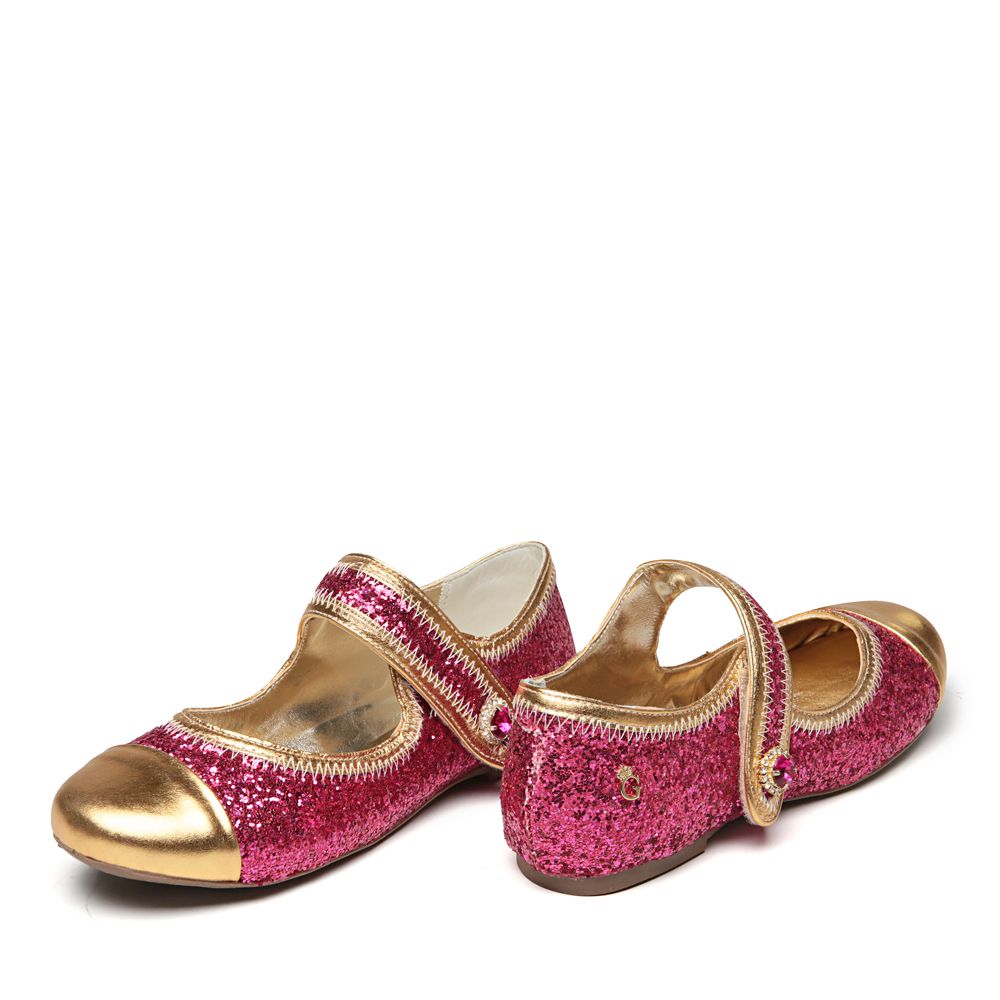 Sapatilha Glitter Rosa Costura Infantil Gats