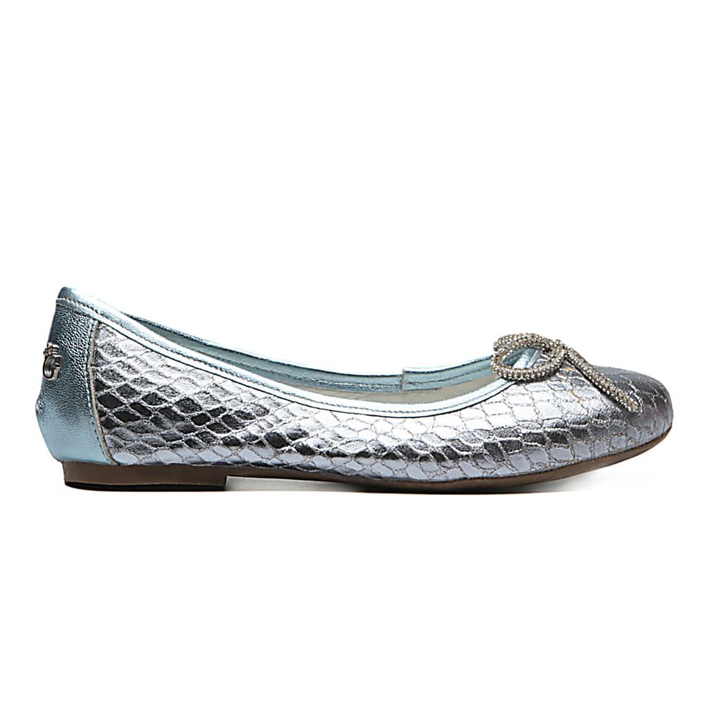 Sapatilha Feminina Escama Azul Laço Cristal Infantil Gats