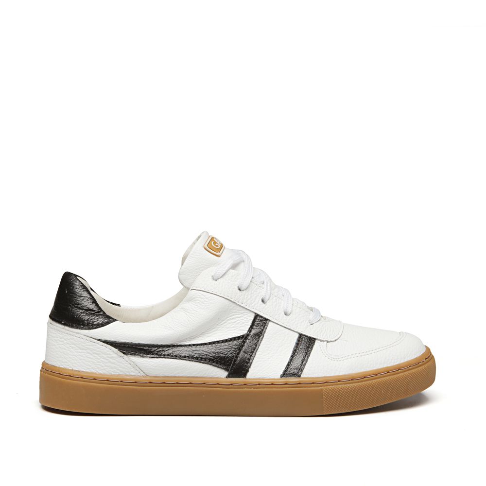 Tênis Bow Branco e Preto Infantil Gats